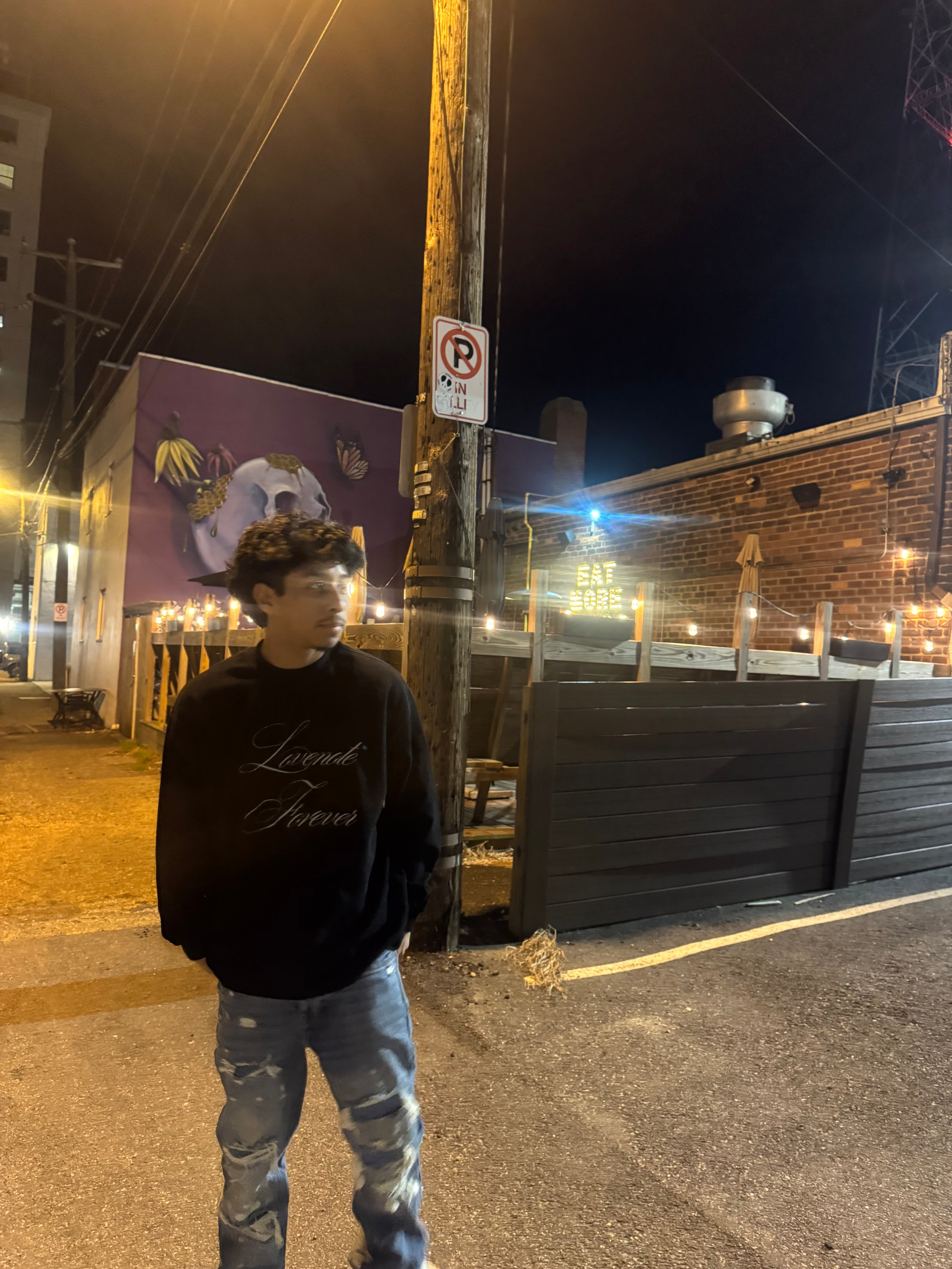 LONG SLEEVE "LOVENOTE FOREVER" BLACK THERMAL